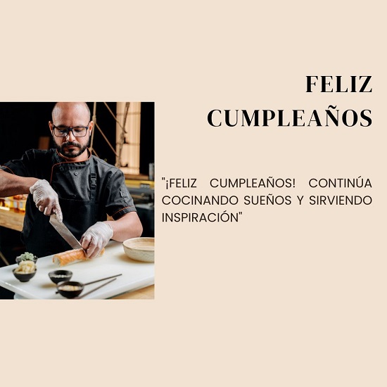 feliz cumpleaños para un chef