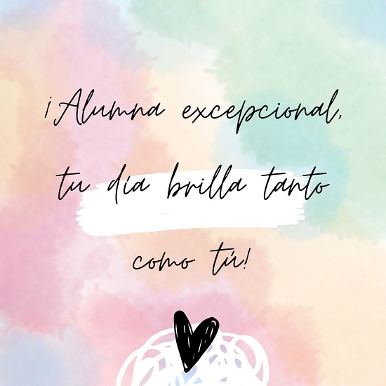 feliz cumpleaños para una alumna