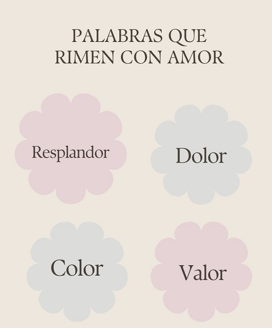 palabras que rimen con amor